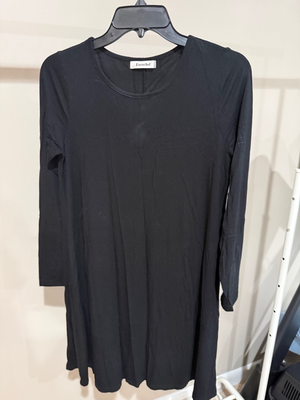 Essential Black Long-Sleeve Women's Dress by